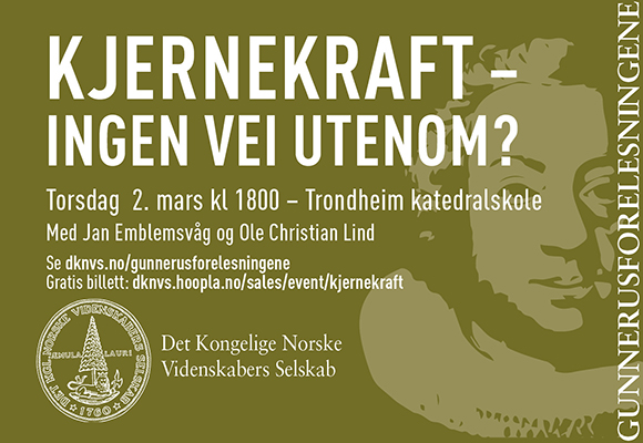 Kjernekraft på Gunnerusforelesningene 2. mars